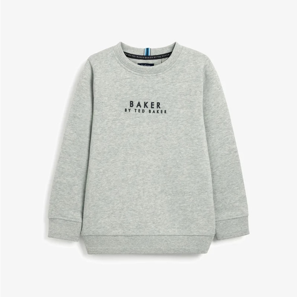 Ted Baker Kid Boy Grey Crewneck Pullover Sweater Size 9 years
